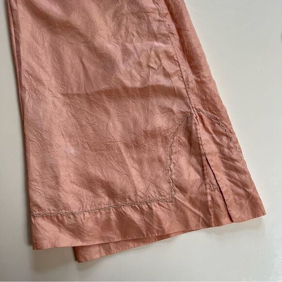 Gorgeous Vintage 1950s Pale Pink Pin Up Scallop Embroidered Half Slip - Picture 4 of 6